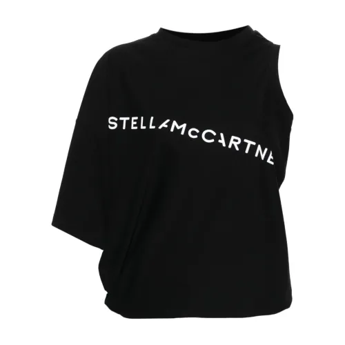 Stella McCartney , Black Asymmetric Sleeve Sweater ,Black female, Sizes: