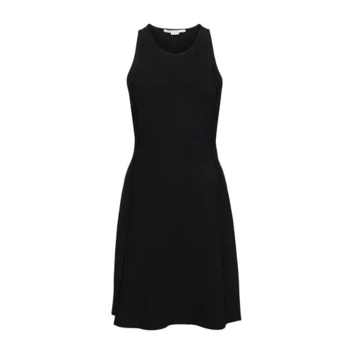 Stella McCartney , Black Compact Knit Cocktail Dress ,Black female, Sizes: