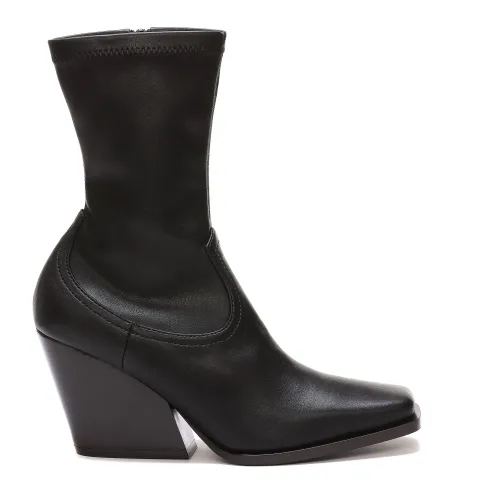 Stella McCartney , Black Cowboy Bootie Shoes ,Black female, Sizes: