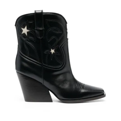 Stella McCartney , Black Logo Ankle Boots ,Black female, Sizes: