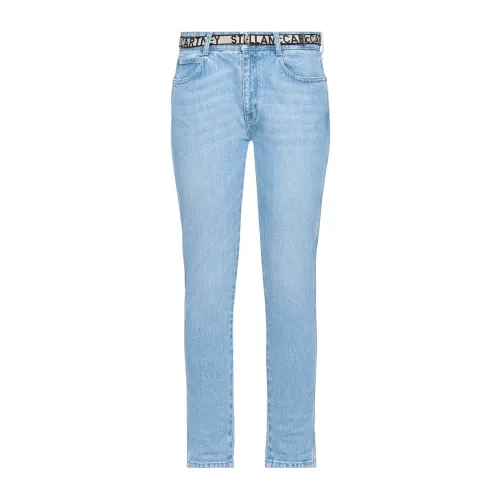 Stella McCartney , Blue Cotton Jeans with Belt Loops ,Blue female, Sizes: