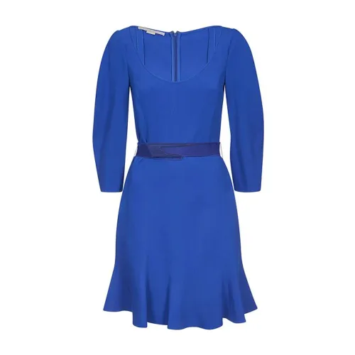 Stella McCartney , Blue Long Sleeved Dress for Women ,Blue female, Sizes: