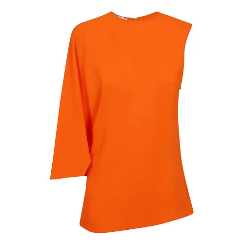 Stella McCartney , Bright Orange One Shoulder Top ,Orange female, Sizes: