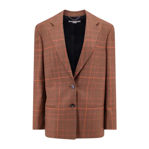 Stella McCartney , Brown Wool Blazer with Oversize Fit ,Brown female, Sizes: