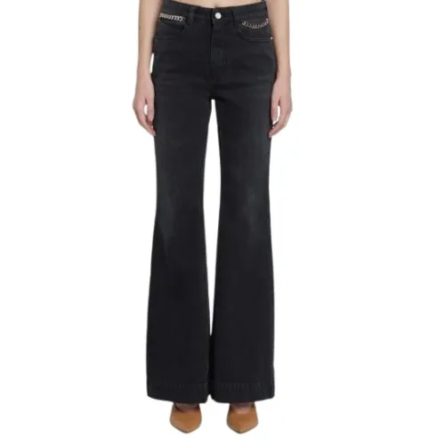 Stella McCartney , Classic Black Flared Jeans ,Black female, Sizes: