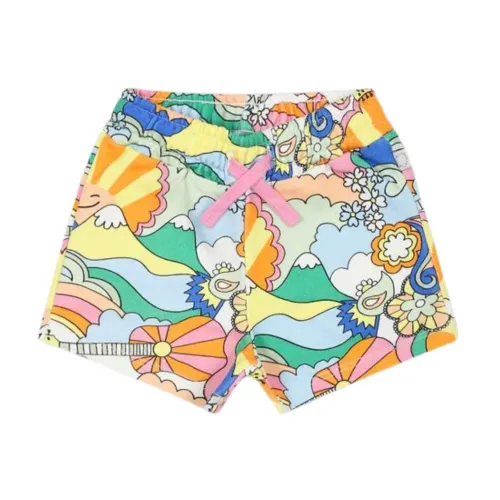 Stella McCartney , Cotton Kids Shorts with All Over Multicolor Print ,Multicolor female, Sizes:
