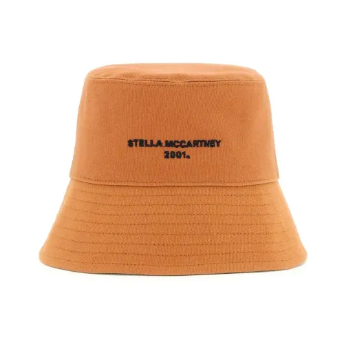 Stella McCartney , Eco Cotton Logo Bucket Hat ,Brown female, Sizes: