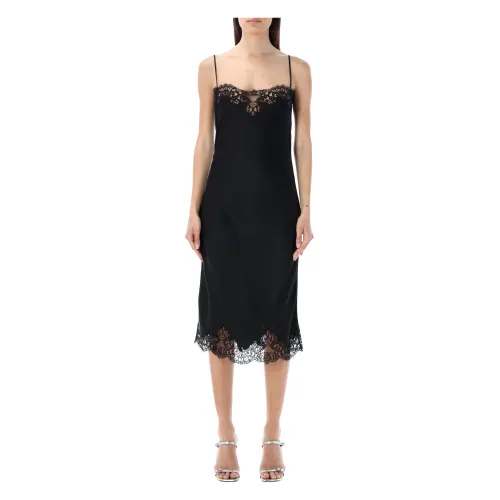 Stella McCartney , Elegant Black Lace Mini Dress Aw23 ,Black female, Sizes: