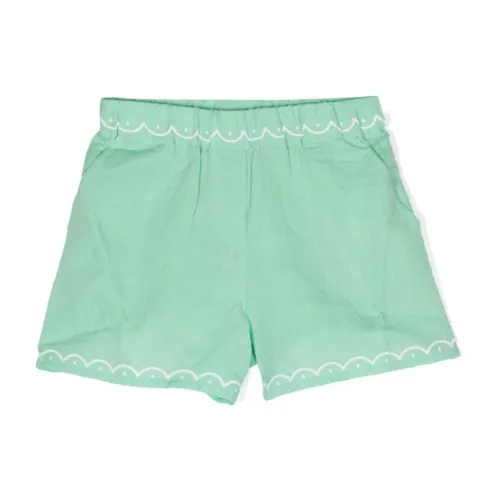 Stella McCartney , Embroidered Green Kids Shorts ,Green female, Sizes: