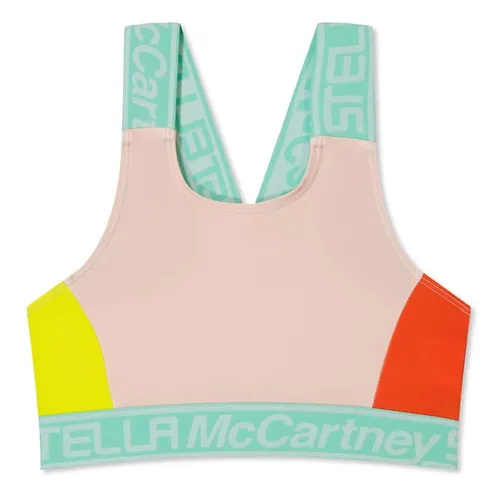 STELLA MCCARTNEY Girls Pink Colourblock Sports Top - Multi