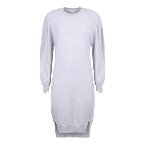 Stella McCartney , Grey Cotton Midi Day Dress ,Gray female, Sizes: