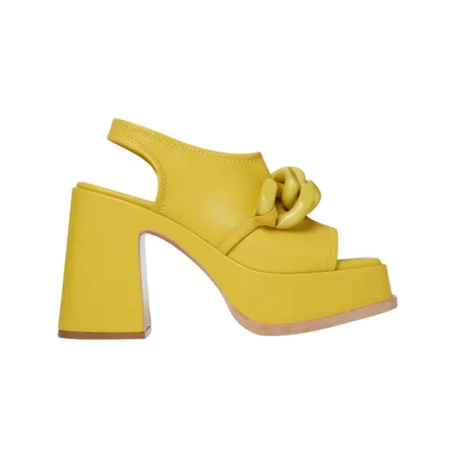 Stella McCartney , High Heel Platform Sandals ,Yellow female, Sizes: