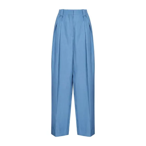 Stella McCartney , High-Waist Tailored Trousers ,Blue female, Sizes: