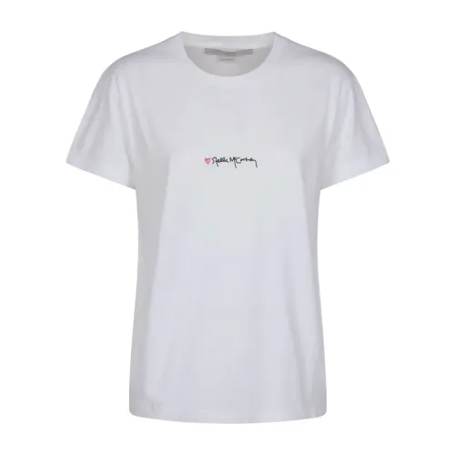 Stella McCartney , Iconic Embroidered T-Shirt ,White female, Sizes: