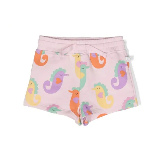 Stella McCartney , Kids Pink Knit Print Shorts ,Pink female, Sizes: