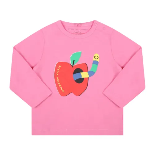 Stella McCartney , Kids T-Shirts ,Pink female, Sizes:
