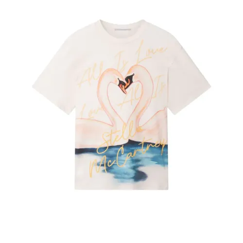 Stella McCartney , Kissing Swans T-shirts and Polos ,White female, Sizes: