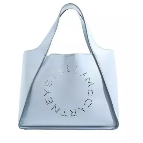 Stella McCartney , Light Blue Eco Soft Logo Crossbody Bag ,Blue female, Sizes: ONE SIZE
