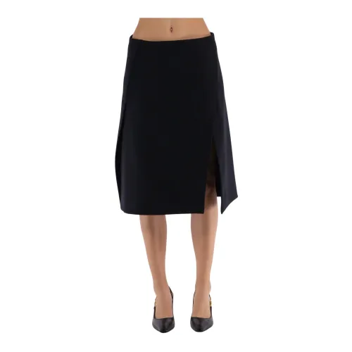 Stella McCartney , Midi Slit Skirt ,Black female, Sizes: