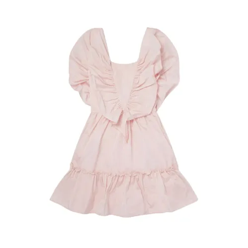 Stella McCartney , Pink Ruffle Taffeta Dress for Kids ,Pink female, Sizes: