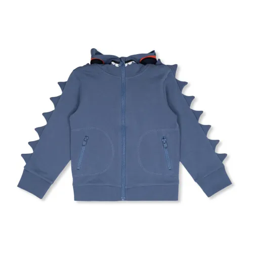 Stella McCartney , Printed hoodie ,Blue male, Sizes: