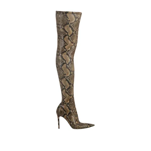 Stella McCartney , Python-Print Stiletto Boots ,Brown female, Sizes: