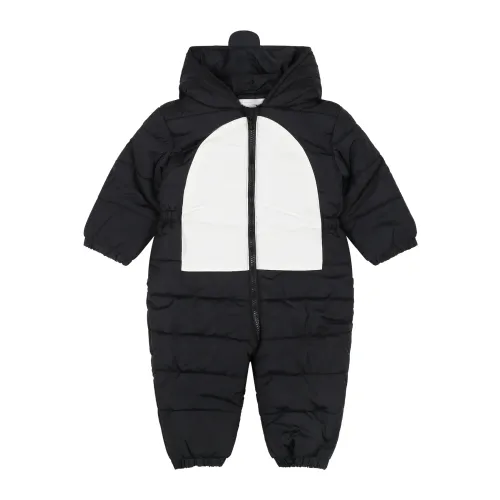 Stella McCartney , Quilted Black Onesie with Penguin Details ,Black male, Sizes: