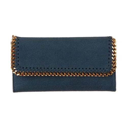 Stella McCartney , Snap Closure Wallet with Multiple Card Slots ,Blue female, Sizes: ONE SIZE