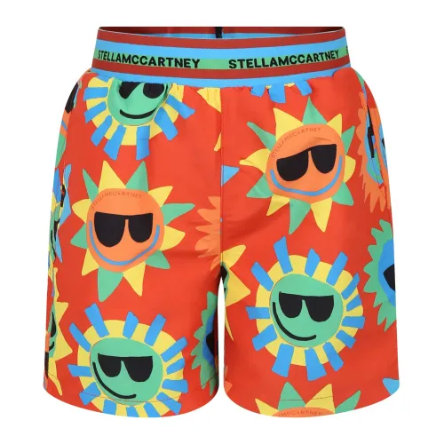 Stella McCartney , Swim Shorts with Multicolor Sun Print ,Multicolor unisex, Sizes: