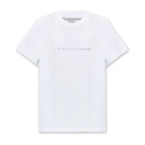 Stella McCartney , T-shirt with logo ,White female, Sizes: