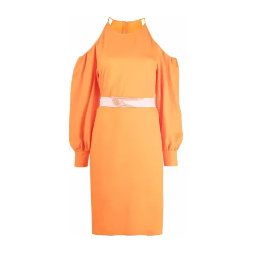 Stella McCartney , Viscose Day Dress ,Orange female, Sizes: