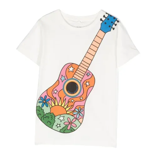 Stella McCartney , White Cotton Graphic Print Kids T-shirt ,White female, Sizes: