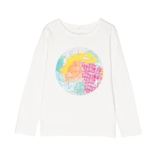 Stella McCartney , White Cotton Jersey Girl T-Shirt ,White female, Sizes: