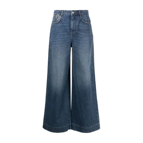 Stella McCartney , Wide Leg Denim Jeans ,Blue female, Sizes:
