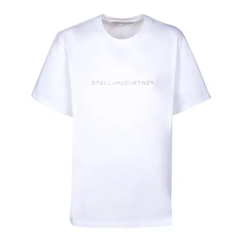 Stella McCartney , Womens Clothing T-Shirts Polos White Ss24 ,White female, Sizes: