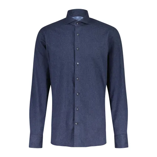 Stenströms , Double Cotton Shirt ,Blue male, Sizes: