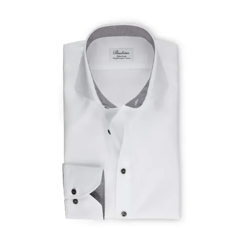 Stenströms , Double Super Cotton Formal Shirt ,White male, Sizes: