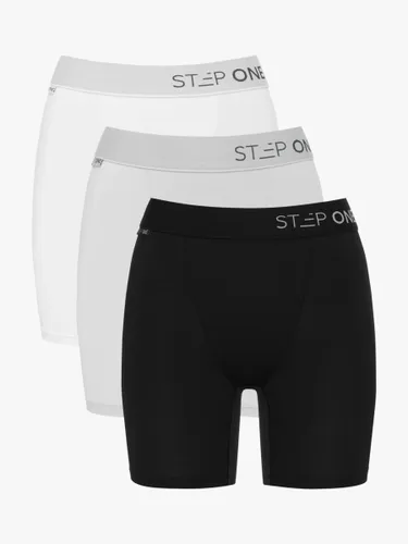Step One Bamboo Body Shorts, Pack of 3 - Black/Grey/White - Female