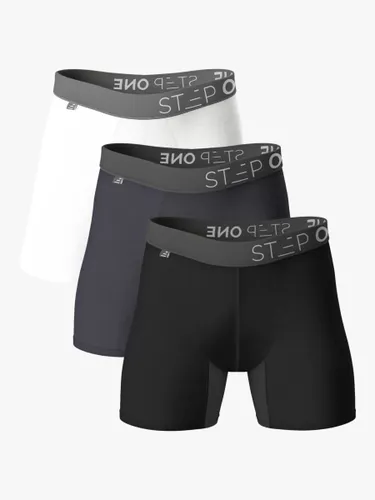 Step One Bamboo Trunks, Pack of 3 - Black/Grey/White - Male