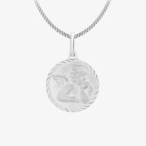 Sterling Silver 12mm Angel Disc Pendant 8.61.8089