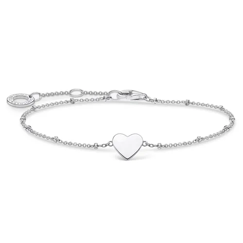 Sterling Silver 16-19cm Heart Bracelet