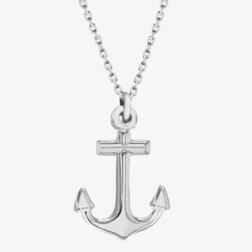 Sterling Silver Anchor Pendant Necklace 8.19.5514