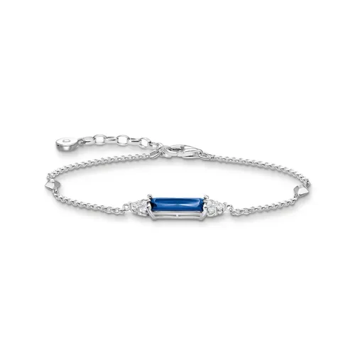 Sterling Silver Blue Cubic Zirconia Ocean Vibes Bracelet