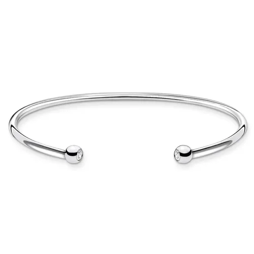 Sterling Silver Cubic Zirconia 17.5cm Bangle