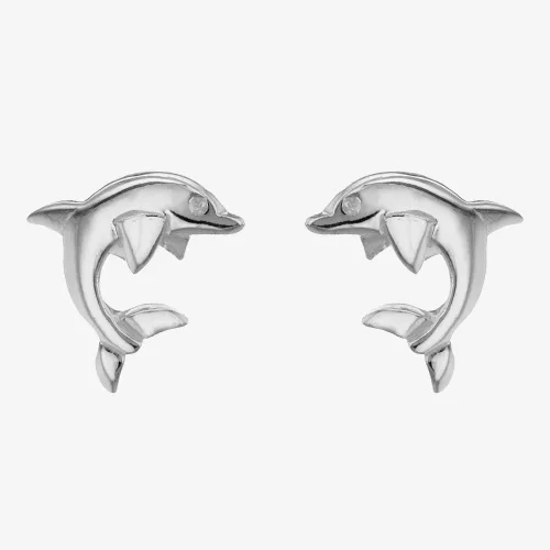 Sterling Silver Dolphin Stud Earrings 8.55.7149