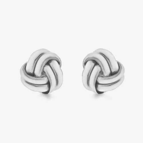 Sterling Silver Double Knot Stud Earrings 8.55.6869