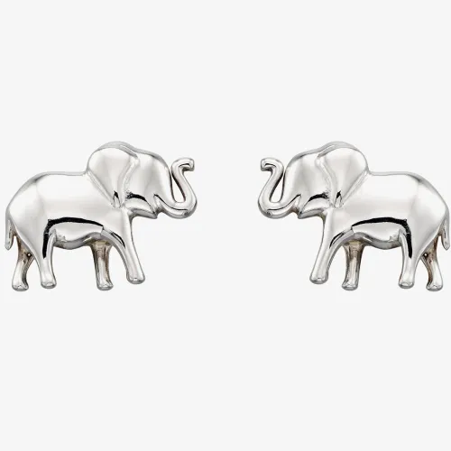 Sterling Silver Elephant Stud Earrings E5824