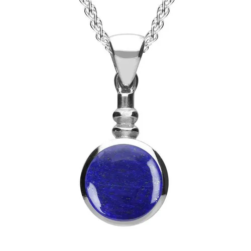 Sterling Silver Lapis Lazuli Bottle Top Necklace - Option1 Value Silver