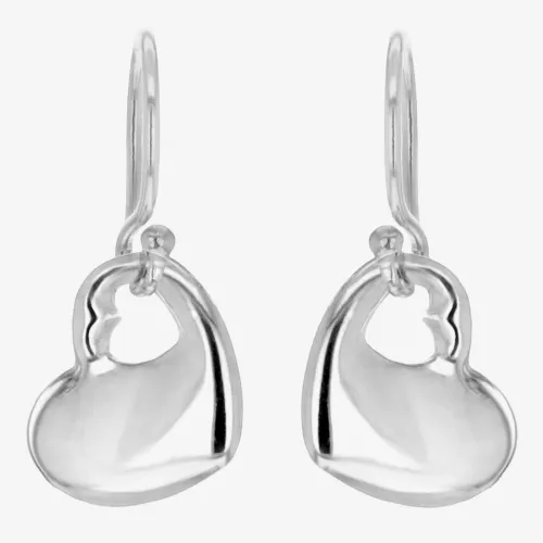 Sterling Silver Open Heart Dropper Earrings 8.54.1959