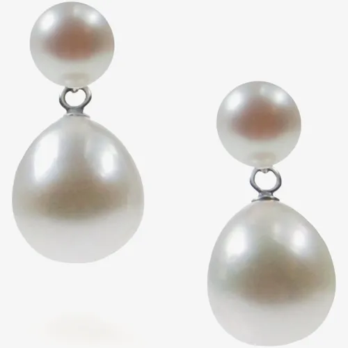 Sterling Silver Pearl Dropper Earrings EA 3178